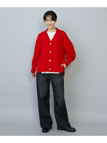 【MOGA】クーマラム鹿の子編みVネックカーディガン 詳細画像 グリーン系その他 9