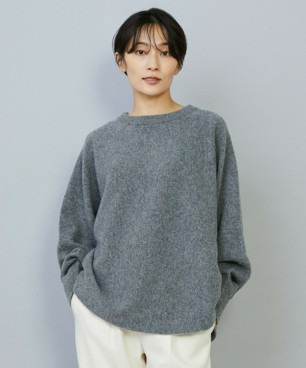【MOGA】クーマラムラウンドネックニット