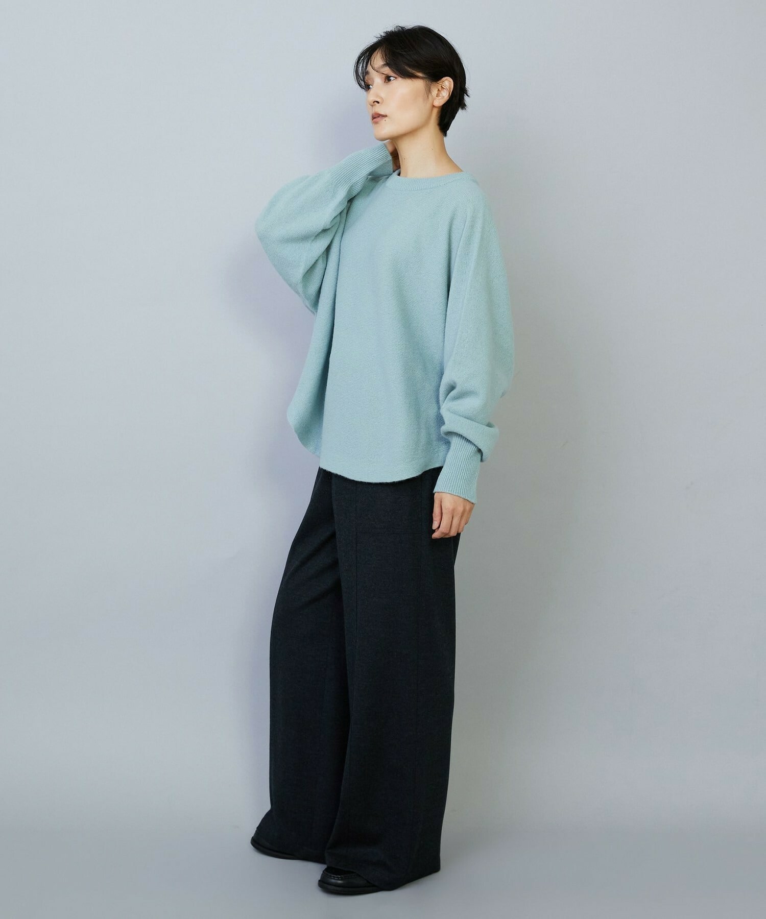 【MOGA】クーマラムラウンドネックニット 詳細画像 グレー 1