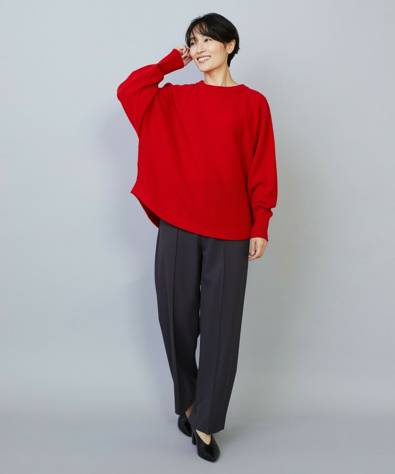 【MOGA】クーマラムラウンドネックニット 詳細画像 グレー 17