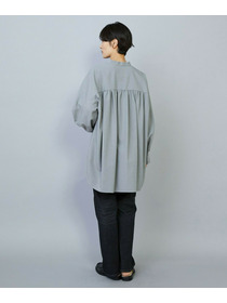 【MOGA】【Lサイズ】トロストレッチバンドカラーブラウス 詳細画像 ネイビー 11