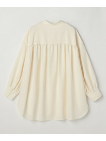 【MOGA】【Lサイズ】トロストレッチバンドカラーブラウス 詳細画像 ネイビー 24