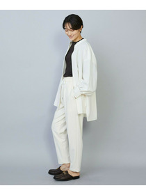 【MOGA】【Lサイズ】トロストレッチバンドカラーブラウス 詳細画像 ネイビー 4