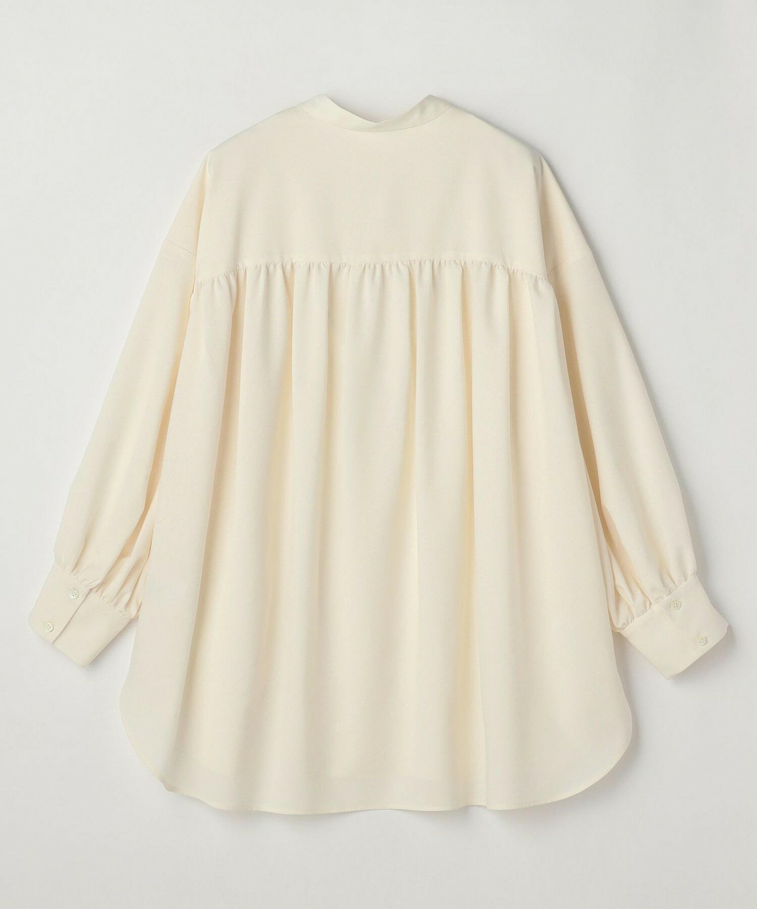 【MOGA】【Lサイズ】トロストレッチバンドカラーブラウス 詳細画像 ネイビー 24