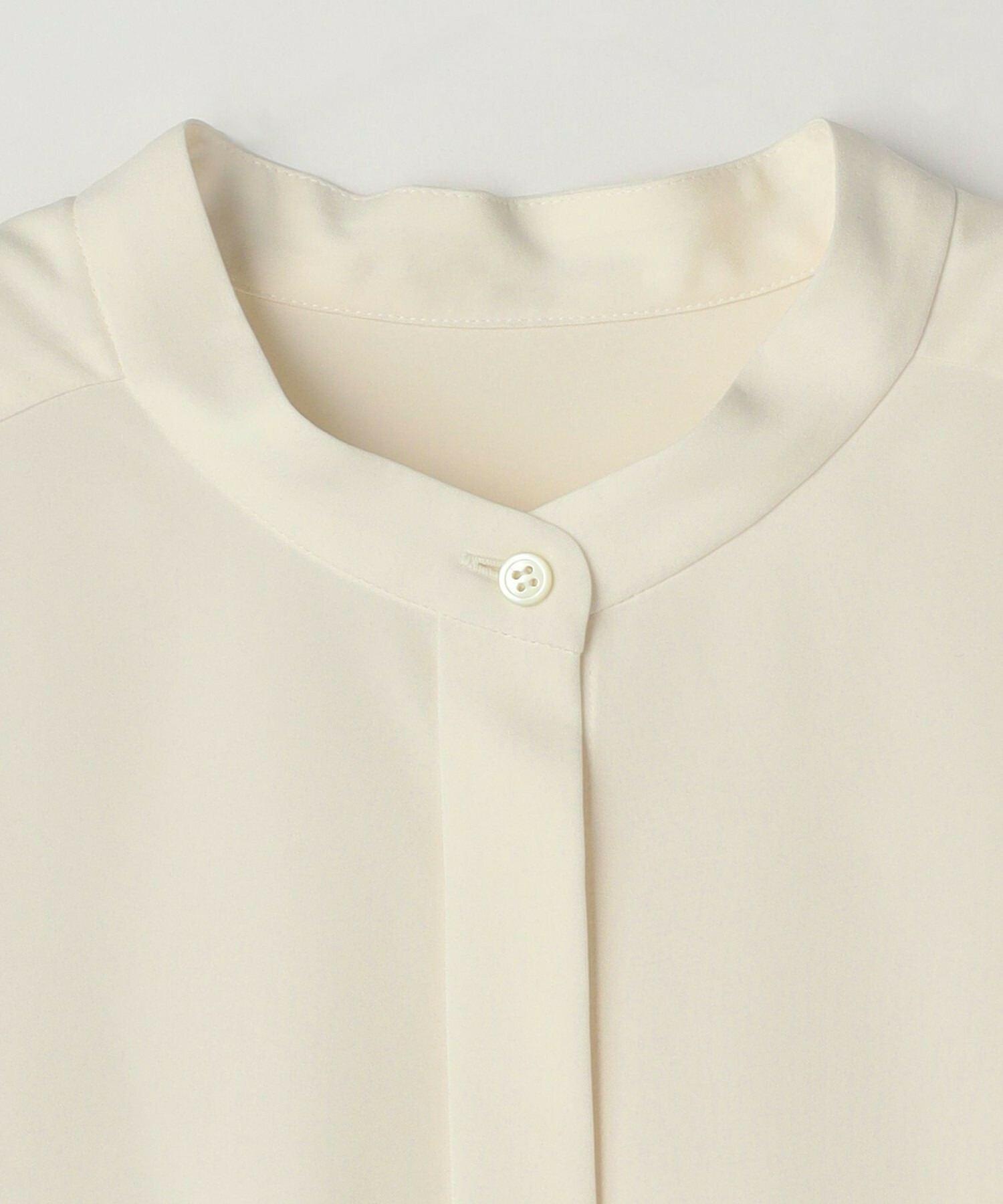 【MOGA】【Lサイズ】トロストレッチバンドカラーブラウス 詳細画像 ネイビー 25