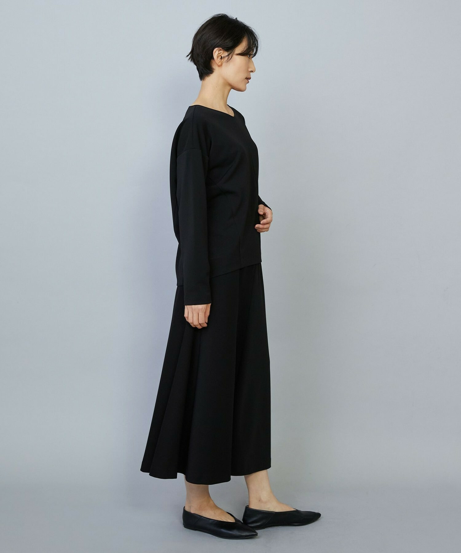 【MOGA】【Lサイズ】トリアセカルゼVネックトップス 詳細画像 ブラック 11