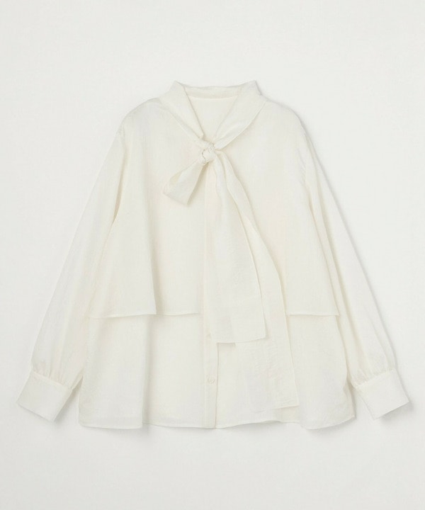 【MOGA】【Lサイズ】シアーシルクフレアブラウス