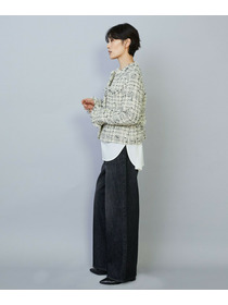 【MOGA】【Lサイズ】ファンシーヤーンツイードショートジャケット 詳細画像 オフホワイト 14