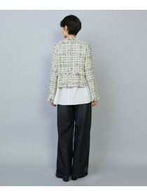 【MOGA】【Lサイズ】ファンシーヤーンツイードショートジャケット 詳細画像 オフホワイト 16