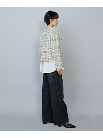 【MOGA】【Lサイズ】ファンシーヤーンツイードショートジャケット 詳細画像 オフホワイト 18