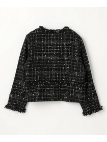 【MOGA】【Lサイズ】ファンシーヤーンツイードショートジャケット 詳細画像 オフホワイト 24