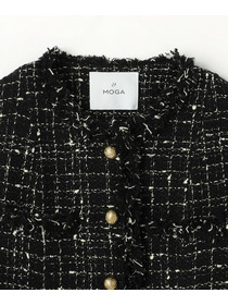 【MOGA】【Lサイズ】ファンシーヤーンツイードショートジャケット 詳細画像 オフホワイト 25