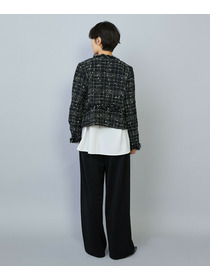 【MOGA】【Lサイズ】ファンシーヤーンツイードショートジャケット 詳細画像 オフホワイト 5