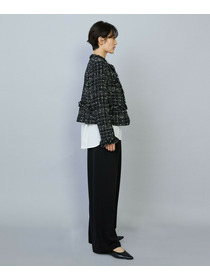 【MOGA】【Lサイズ】ファンシーヤーンツイードショートジャケット 詳細画像 オフホワイト 6