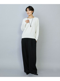 【MOGA】【Lサイズ】トリアセカルゼセミワイドパンツ 詳細画像 ブラック 11