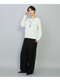 【MOGA】【Lサイズ】トリアセカルゼセミワイドパンツ 詳細画像 ブラック 12