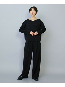 【MOGA】【Lサイズ】トリアセカルゼセミワイドパンツ 詳細画像 ブラック 17