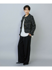 【MOGA】【Lサイズ】トリアセカルゼセミワイドパンツ 詳細画像 ブラック 2