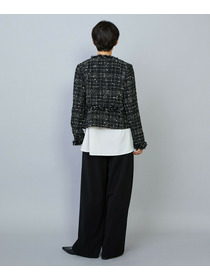 【MOGA】【Lサイズ】トリアセカルゼセミワイドパンツ 詳細画像 ブラック 3