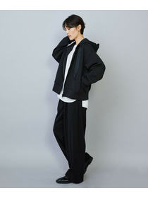 【MOGA】【Lサイズ】トリアセカルゼセミワイドパンツ 詳細画像 ブラック 7