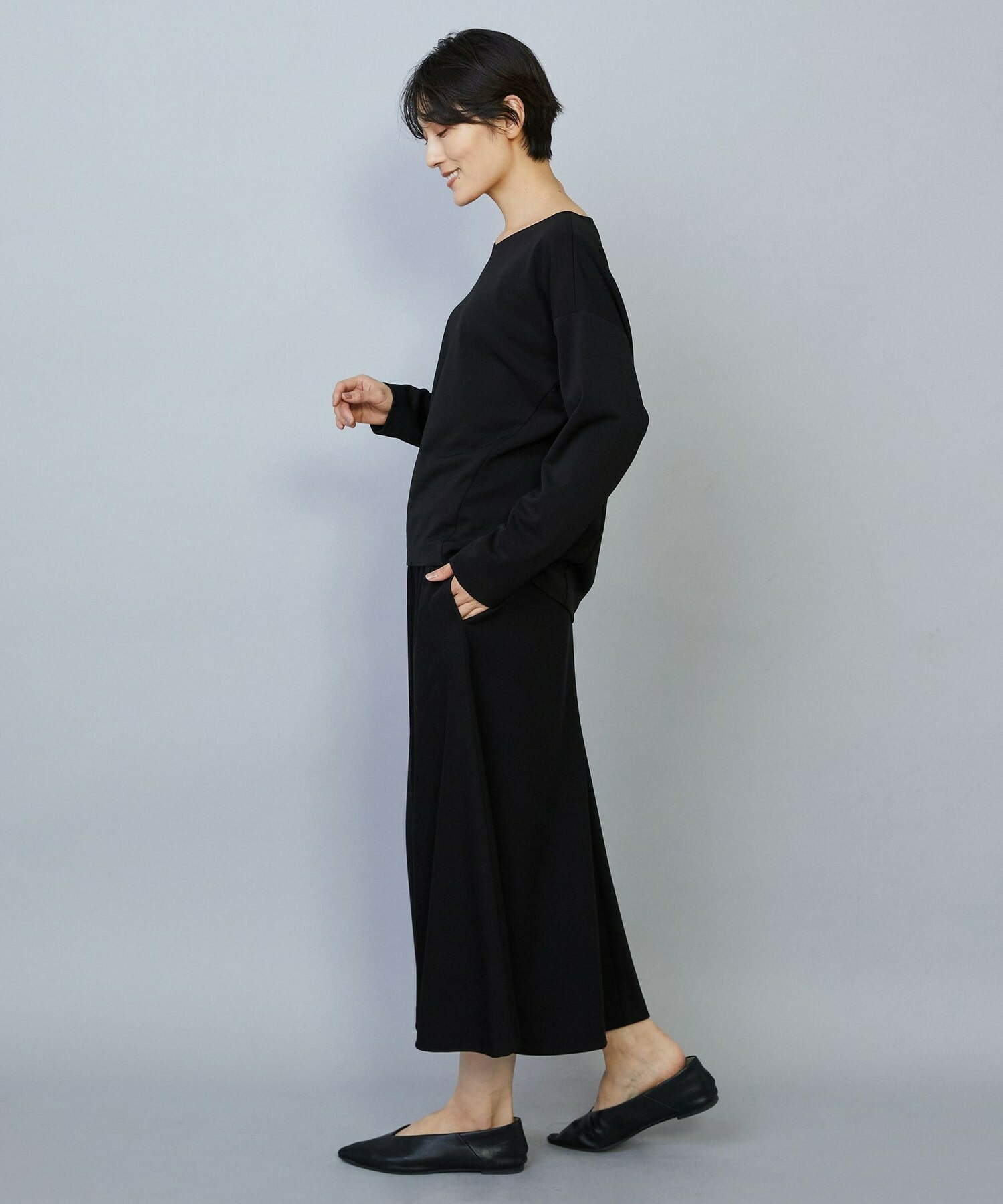 【MOGA】【Lサイズ】トリアセカルゼフレアースカート 詳細画像 ブラック 12