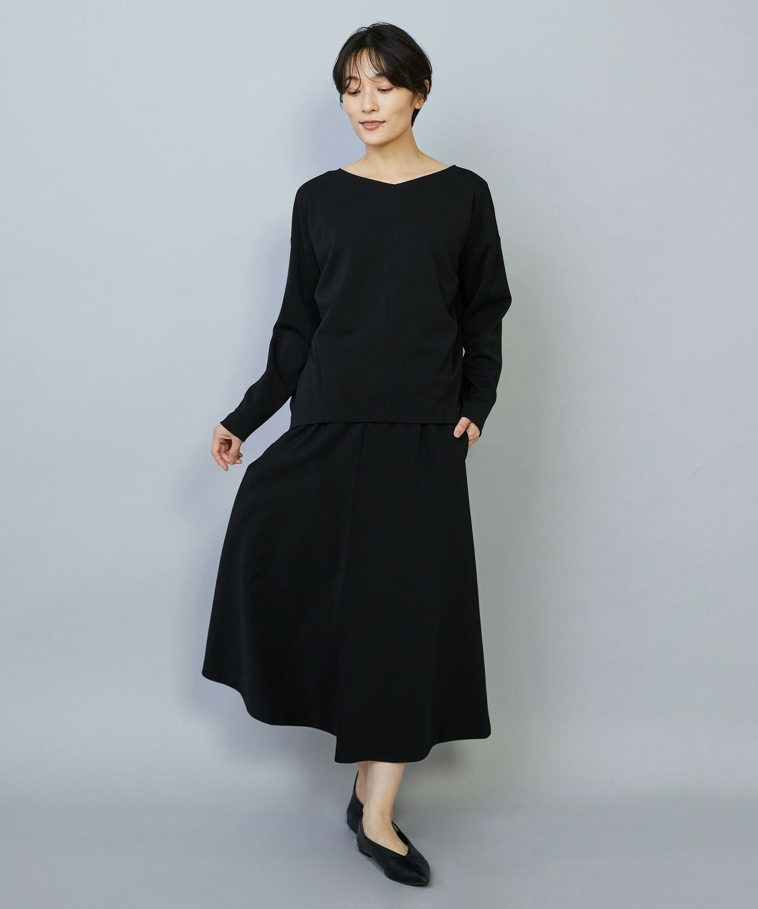 【MOGA】【Lサイズ】トリアセカルゼフレアースカート 詳細画像 ブラック 3
