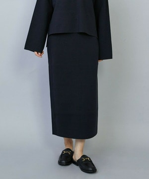 【MOGA】【Lサイズ】コームドコットンニットスカート 詳細画像 ネイビー 2