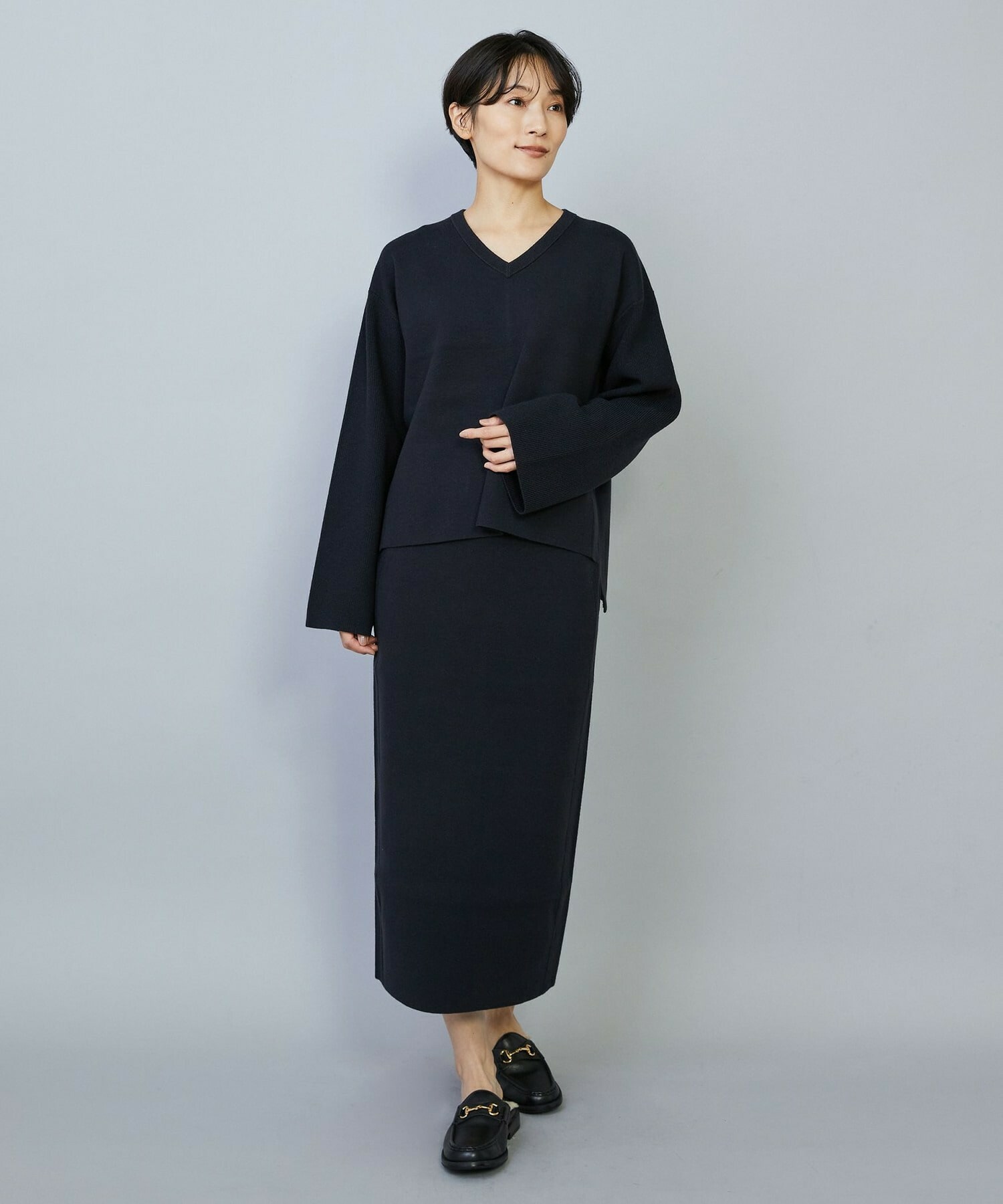 【MOGA】【Lサイズ】コームドコットンニットスカート 詳細画像 ライトベージュ 1