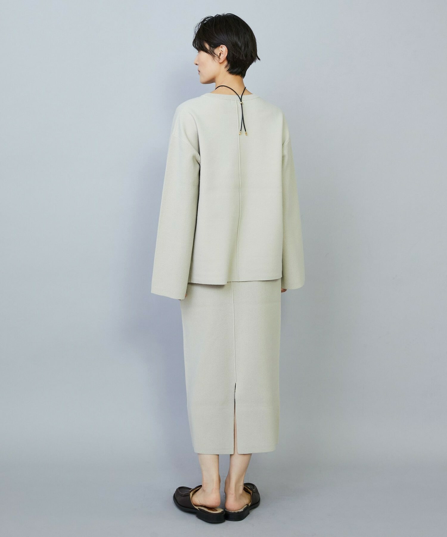 【MOGA】【Lサイズ】コームドコットンチュニックニット 詳細画像 ライトベージュ 16