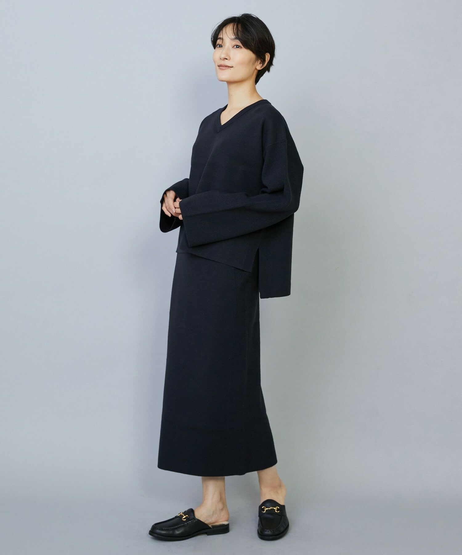 【MOGA】【Lサイズ】コームドコットンチュニックニット 詳細画像 ライトベージュ 3