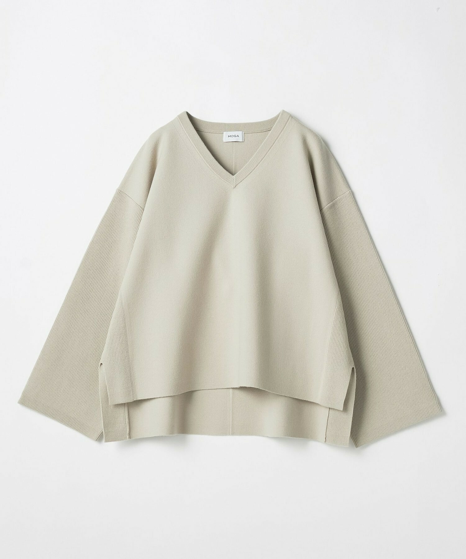 【MOGA】【Lサイズ】コームドコットンチュニックニット 詳細画像 ライトベージュ 1