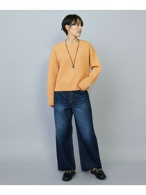 【MOGA】【Lサイズ】ヴィッテルスリムクルーネックショートニット 詳細画像 オフホワイト 19