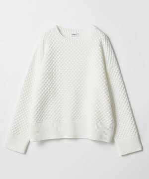 【MOGA】【Lサイズ】ヴィッテルスリムクルーネックショートニット 詳細画像 オフホワイト 1