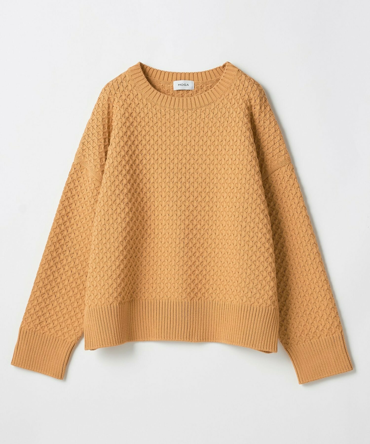 【MOGA】【Lサイズ】ヴィッテルスリムクルーネックショートニット 詳細画像 オレンジ 1