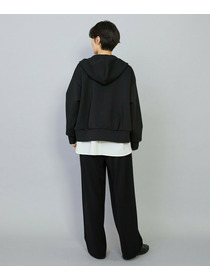 【MOGA】【Lサイズ】スムースダンボールフードジップパーカー 詳細画像 ブラック 6