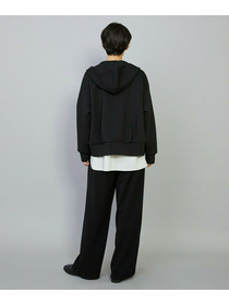 【MOGA】【Lサイズ】スムースダンボールフードジップパーカー 詳細画像 ブラック 7