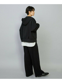 【MOGA】【Lサイズ】スムースダンボールフードジップパーカー 詳細画像 ブラック 8