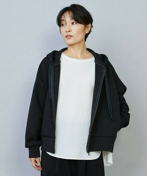 【MOGA】【Lサイズ】スムースダンボールフードジップパーカー 詳細画像 ブラック 2