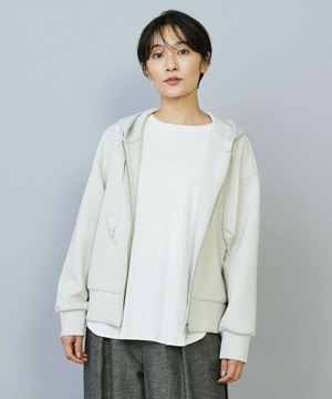 【MOGA】【Lサイズ】スムースダンボールフードジップパーカー 詳細画像 ライトグレー 2