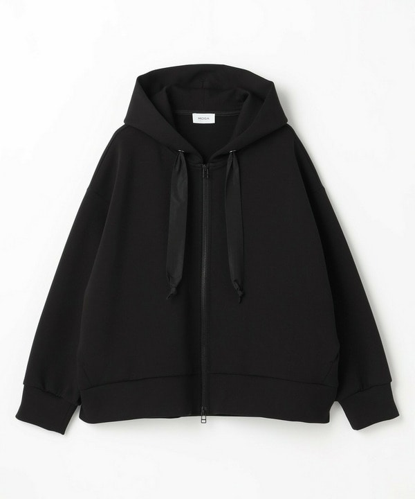 【Lサイズ】スムースダンボールフードジップパーカー 詳細画像 ブラック 1