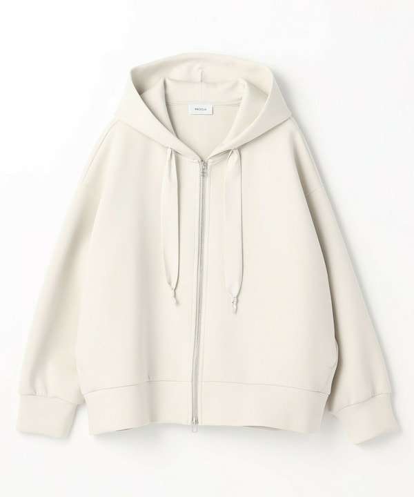 【MOGA】【Lサイズ】スムースダンボールフードジップパーカー