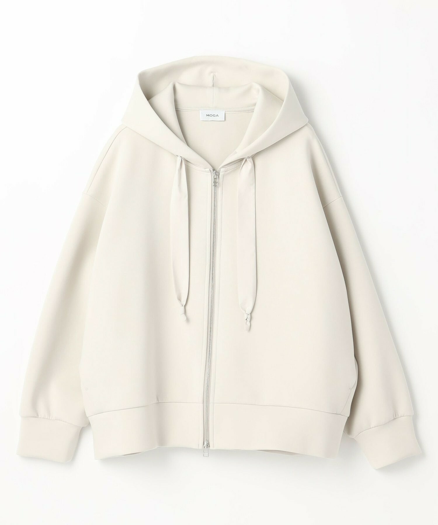【MOGA】【Lサイズ】スムースダンボールフードジップパーカー 詳細画像 ライトグレー 1