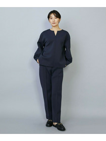 【MOGA】【Lサイズ】トリアセダブルニットストレートパンツ 詳細画像 ネイビー 1