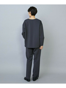 【MOGA】【Lサイズ】トリアセダブルニットストレートパンツ 詳細画像 ネイビー 14