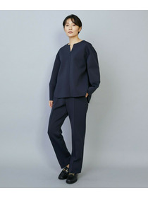 【MOGA】【Lサイズ】トリアセダブルニットストレートパンツ 詳細画像 ネイビー 3