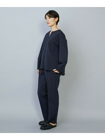 【MOGA】【Lサイズ】トリアセダブルニットストレートパンツ 詳細画像 ネイビー 5