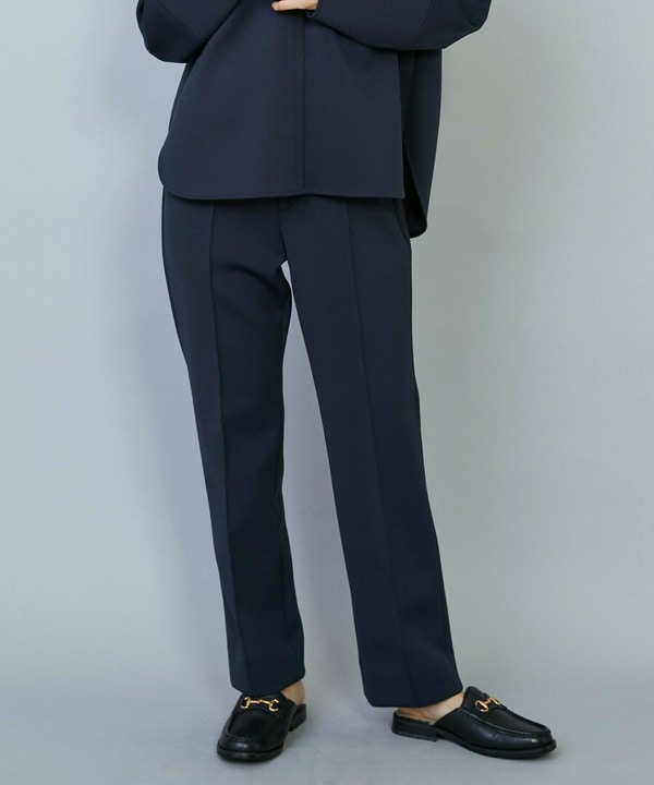 【Lサイズ】トリアセダブルニットストレートパンツ 詳細画像 ネイビー 2