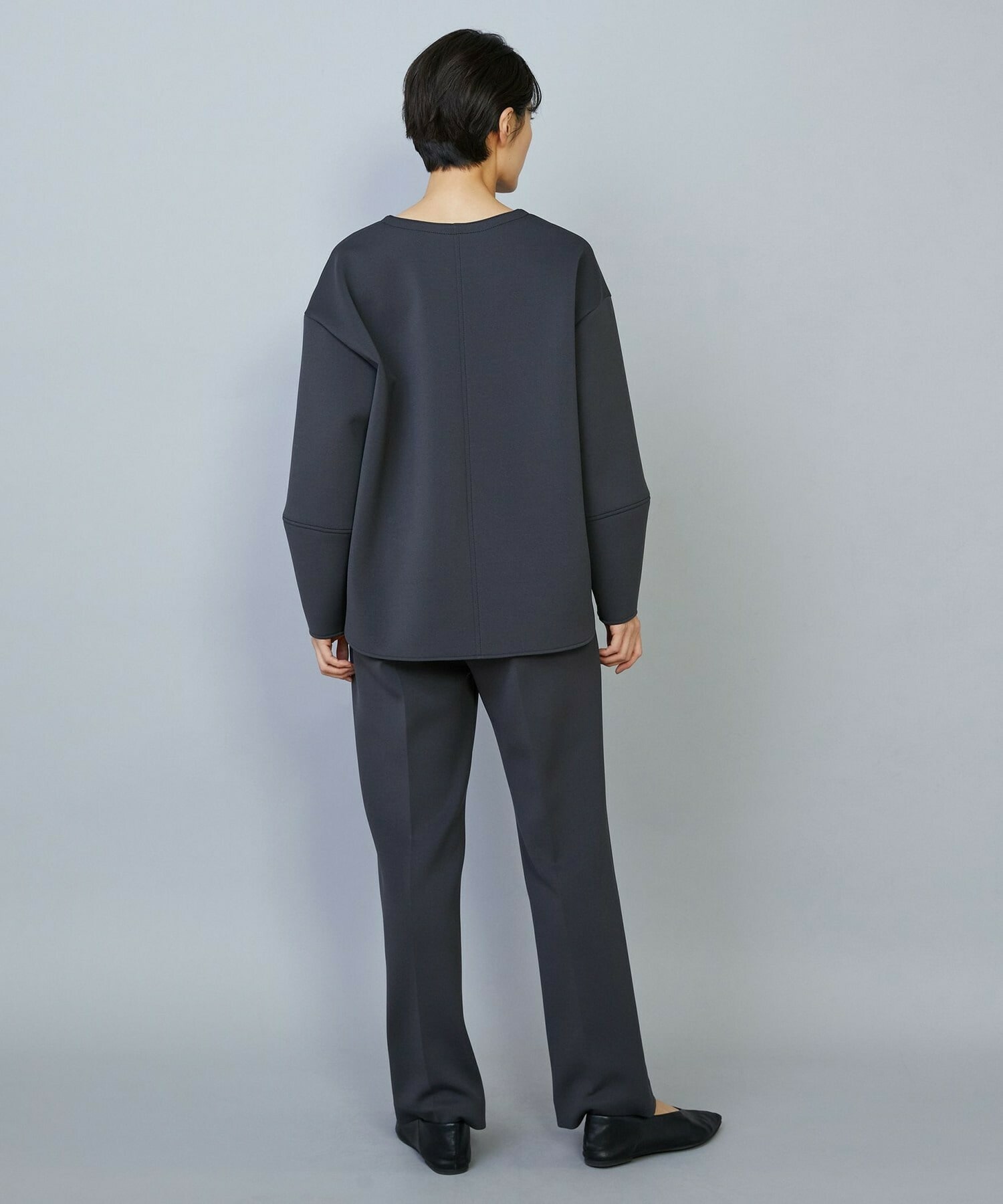 【MOGA】【Lサイズ】トリアセダブルニットストレートパンツ 詳細画像 ネイビー 15