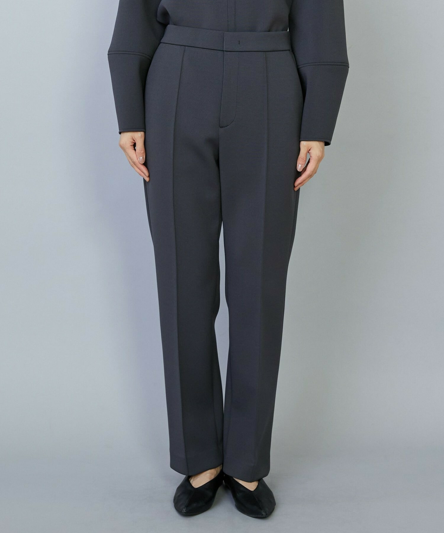 【MOGA】【Lサイズ】トリアセダブルニットストレートパンツ 詳細画像 ネイビー 18