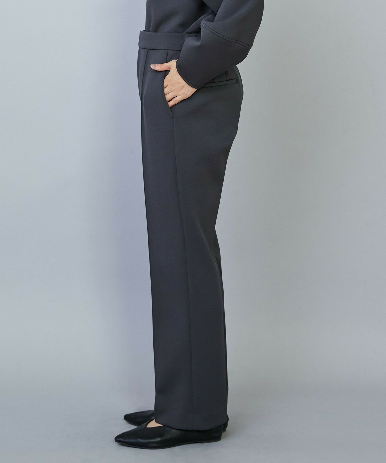 【MOGA】【Lサイズ】トリアセダブルニットストレートパンツ 詳細画像 ネイビー 20